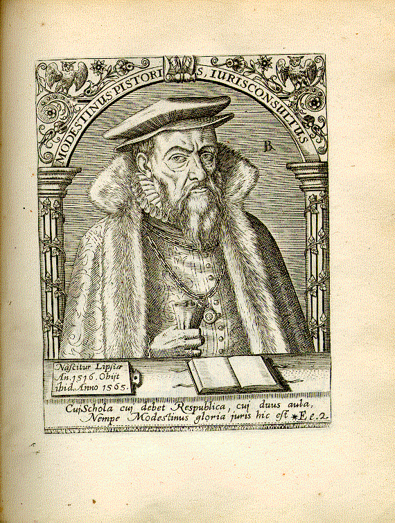 Pistoris, Modestinus (1516-1563); Jurist = Ee2