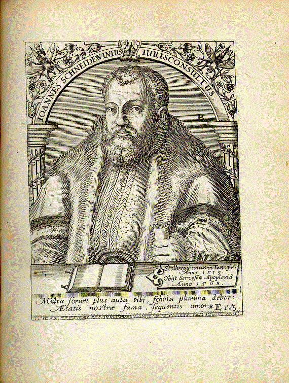 Schneidewein, Johann (1519-1568); Jurist = Ee3