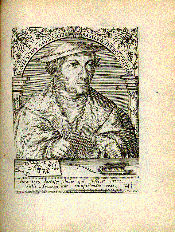 Amerbach, Bonifacius (1495-1562); Schweizer Jurist und Humanist = Hh1