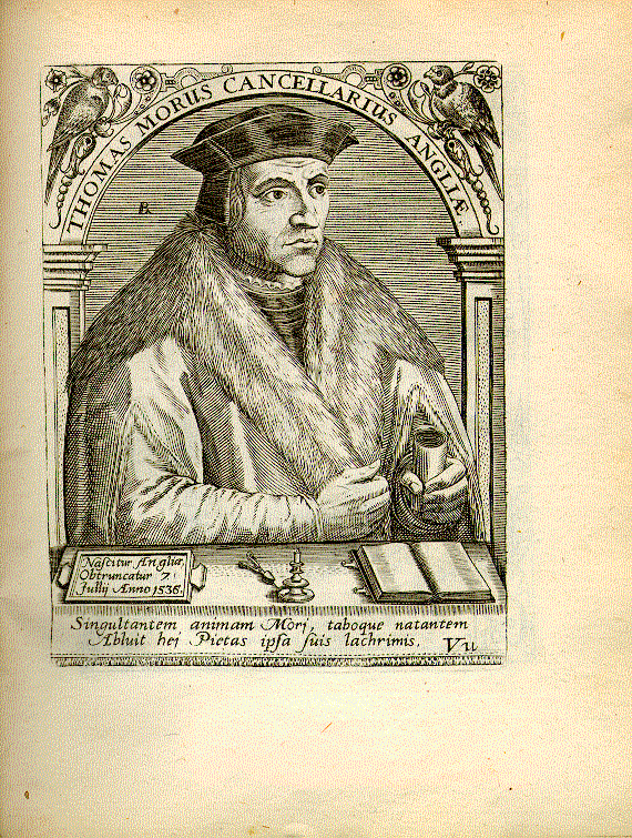 More, Thomas (1478-1536); Humanist, engl. Lordkanzler = Vv1