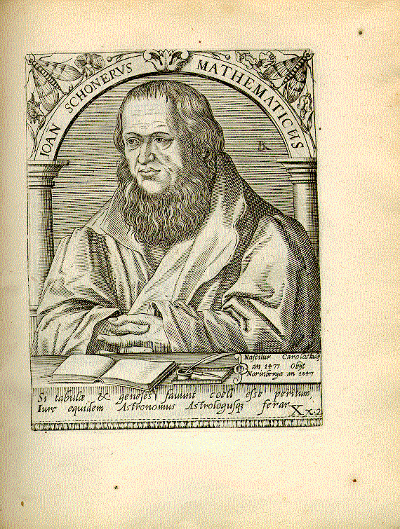 Schöner, Johannes (1477-1547); Astronom, Geograph, Mathematiker = Xx2