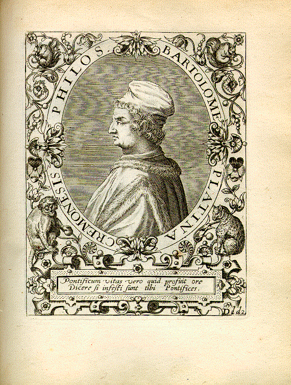 Platina, Bartholomaeus (1421-1481); Humanist, Historiker, päpstl. Bibliothekar = Ddd2