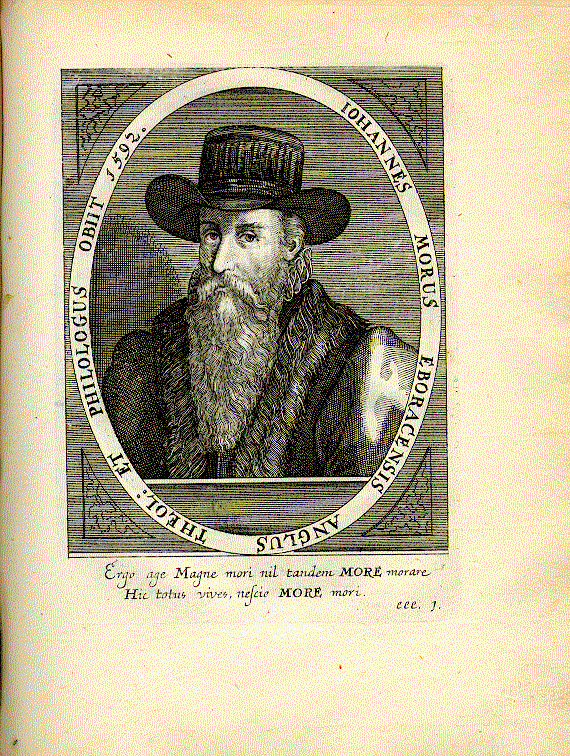 Morus, Johannes (gest. 1592); engl. Theologe, Prediger, Philologe = eee1