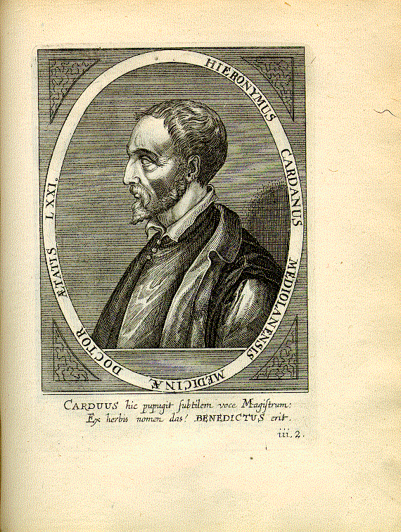 Cardano, Geronimo (1501-1576); Mathematiker, Arzt, Naturforscher = iii2