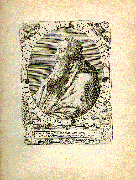 Bessarion (1395-1472); Kardinal, byzantin. Theologe, Humanist, Philosoph = B1