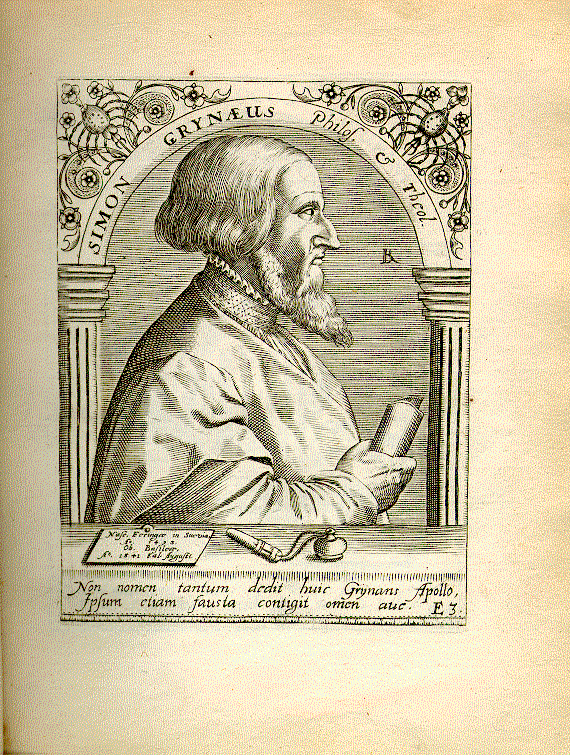 Grynaeus, Simon (1493-1541); Philologe, Theologe, Prof. der griech. Sprache = E3