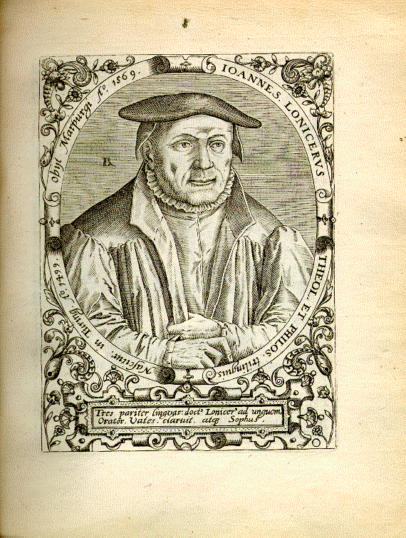 Lonicer, Johann (1499-1569); Theologe, Philosoph = O1