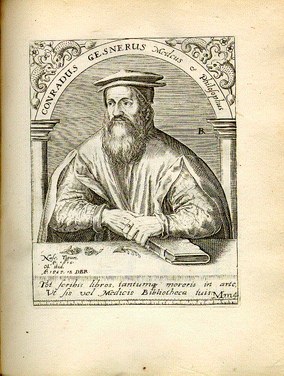 Gesner, Conrad (1516-1565); Arzt, Philosoph = Mm4