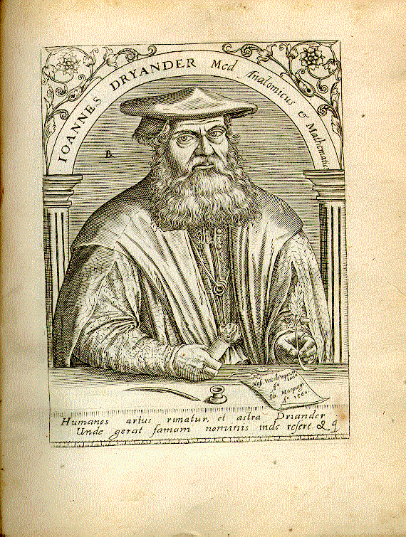 Dryander, Johannes (gest. 1560); Arzt, Mathematiker = Qq1