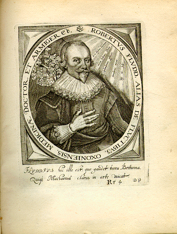 Fludd, Robert (1574-1637); Mediziner, Physiker, Astrologe, Alchemist, Rosenkreuzer = Rr4