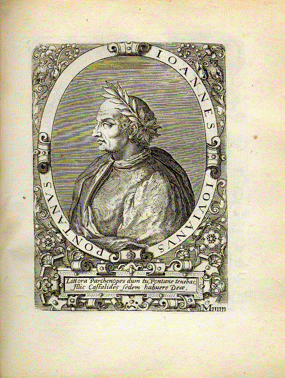 Pontano, Giovanni Gioviano (1425-1503); Humanist, Dichter = Mmm1