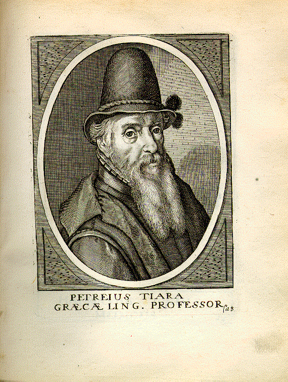 Tiara, Petreius (1514-1586); Arzt, Gräzist = a3