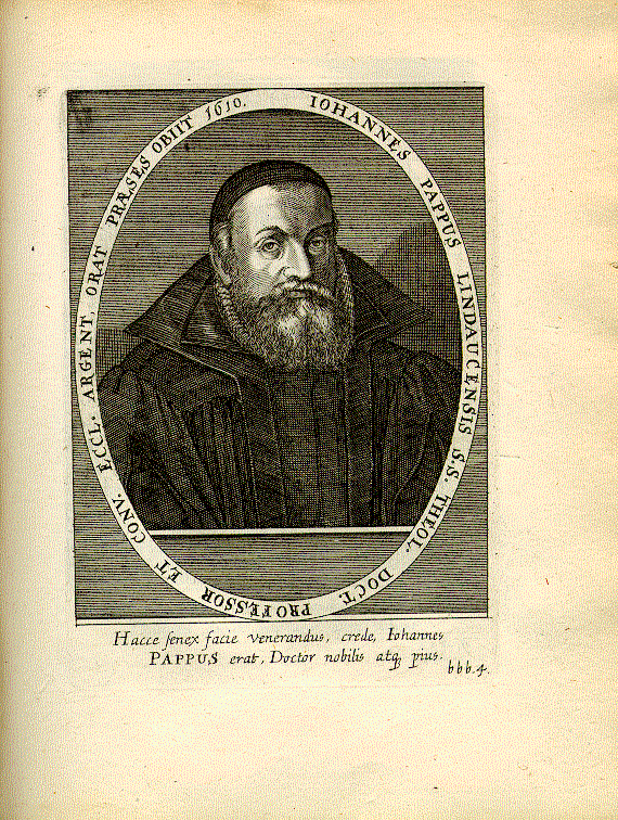 Pappus, Johann (1549-1610); Theologe, Hebraist = bbb4