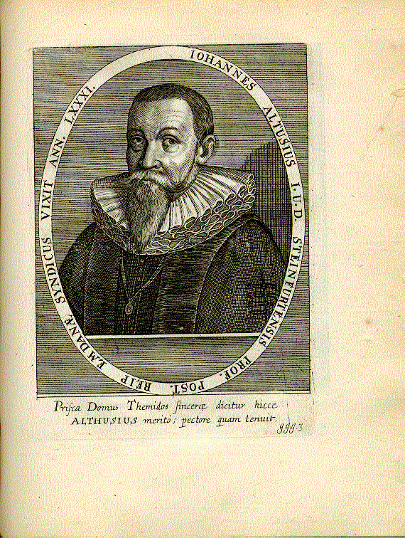 Althusius, Johannes (1557-1638); Jurist = ggg3