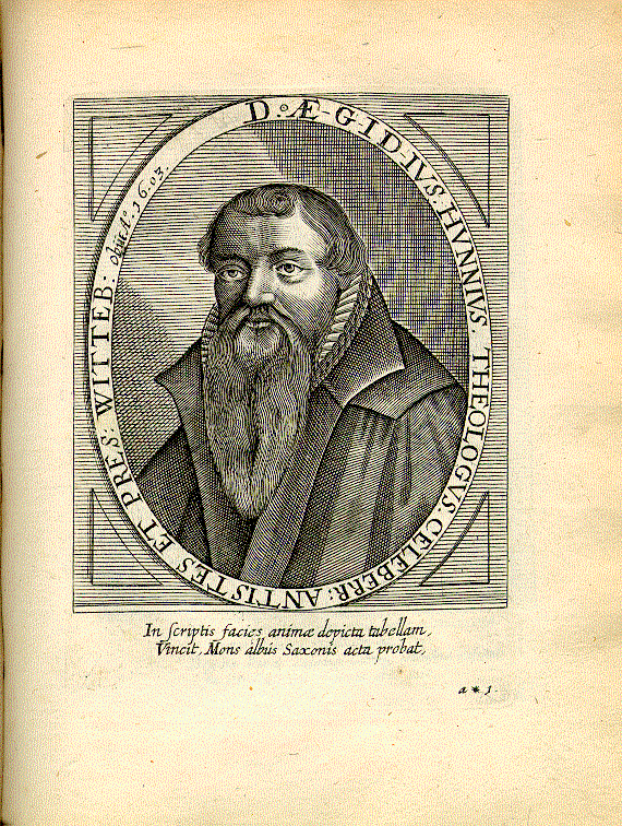 Hunnius, Aegidius (1550-1603); Theologe, Professor = a*1