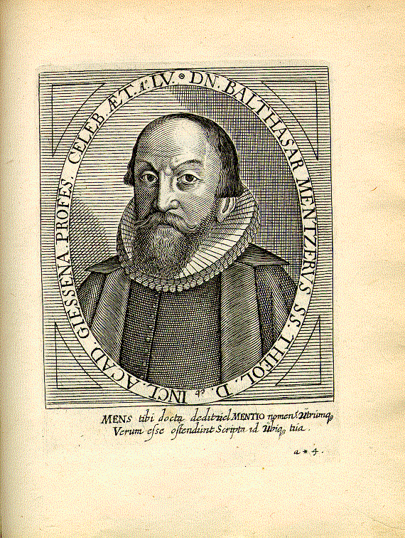 Mentzer, Balthasar (1565-1627); Theologe = a*4
